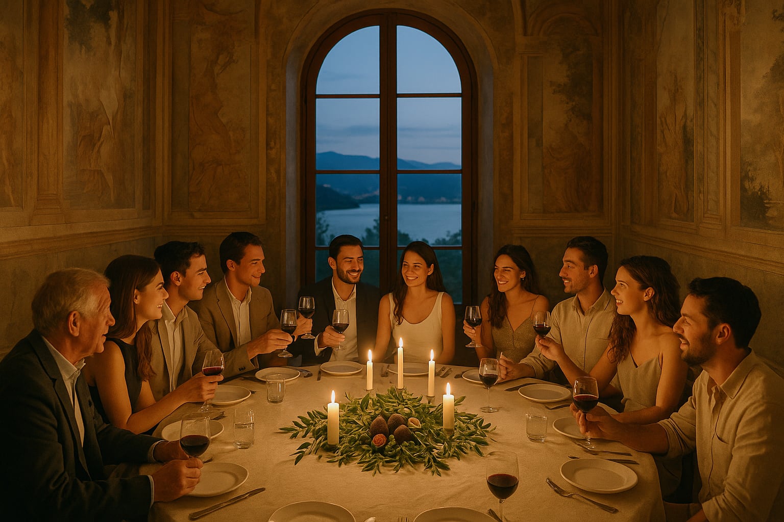 Welcome dinner familiare nei saloni del castello