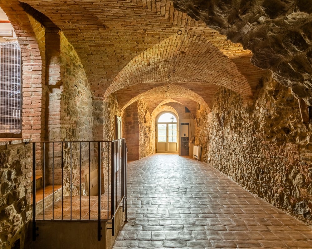 Ambienti del castello allestiti per evento corporate